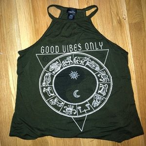 Graphic Tank Tee Positive Vibes
